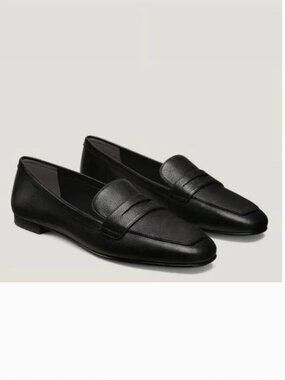 STUART WEITZMAN Rayne Genuine Leather Loafer in Black Size 10